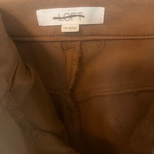 Loft wide bottom brown pants size 14
